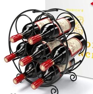 MUNICH´S HOUSE OF ELEGANCE Elegant Metal Wine Rack -7 bottles